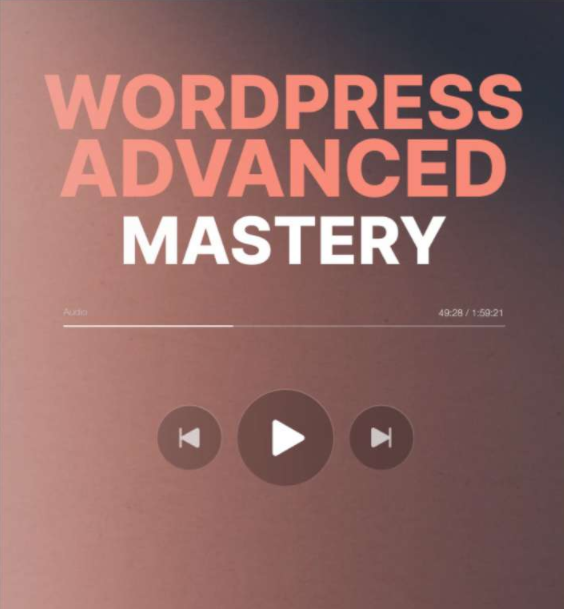 wordpress advanced mastery